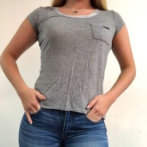 Calvin Klein light grey top with sparkle